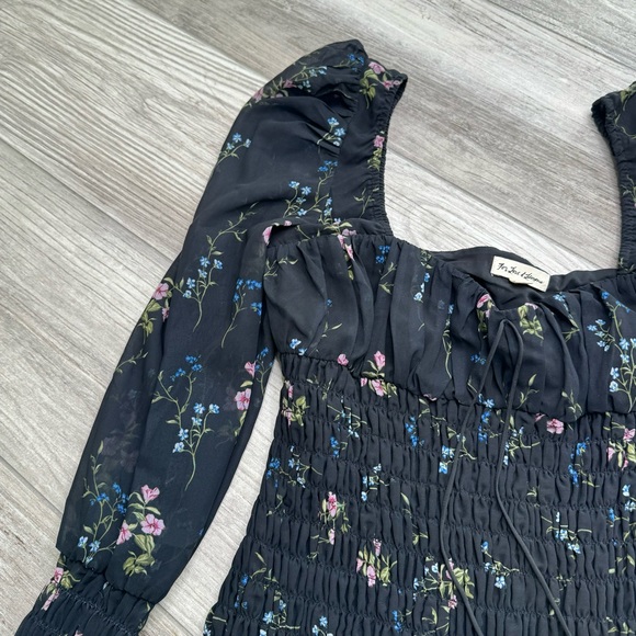 FOR LOVE & LEMONS Floral Mini Dress Dixon Size L - Picture 8 of 12